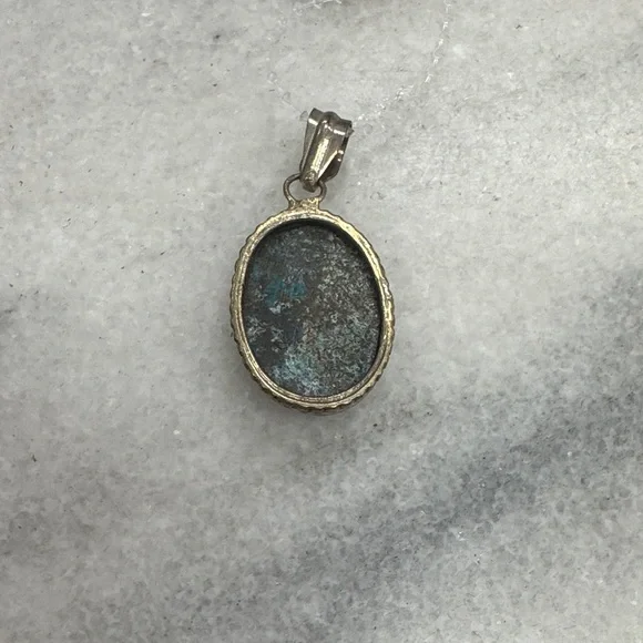 Silver Pendant with Blue Accents - Picture 3 of 3
